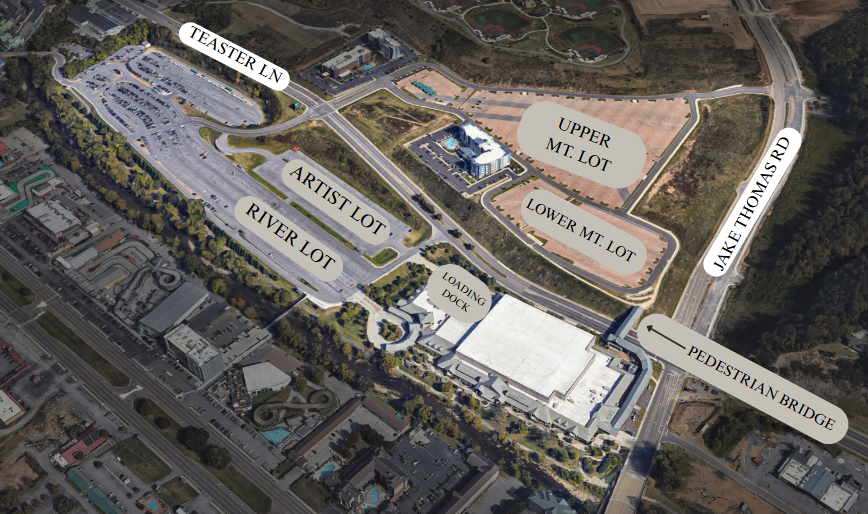 LeConte Event Center — Aerial Venue Map, Pigeon Forge TN